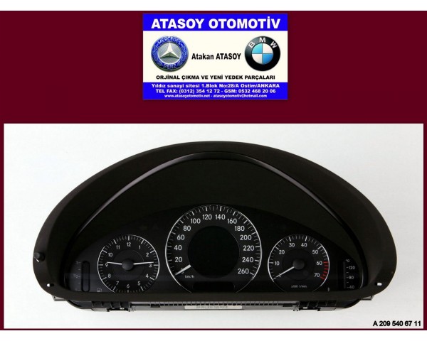 MERCEDES W209 CLK200 KADRAN 2095406711 2095408711 2095403847 2095405348 2095401847 2095408547 2095402848 VDO110080282001 VDO110080291001 VDO110080350002 VDO110080251001